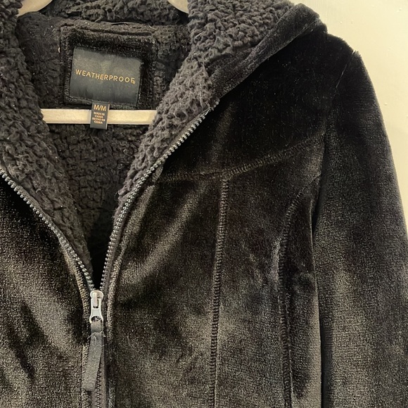 Women's Weatherproof Fleece Furry Zip Up Outerwear Jacket Size Medium - Picture 3 of 6